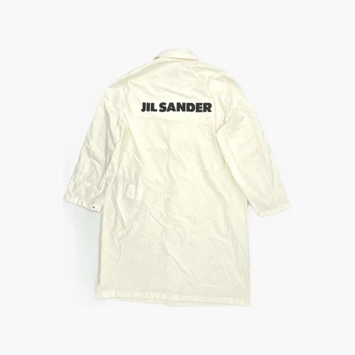 Jil Sander JIL SANDER Logo Print Long Sleeve Coat 0079 Size US L / EU 52-54 / 3 - 3 Thumbnail