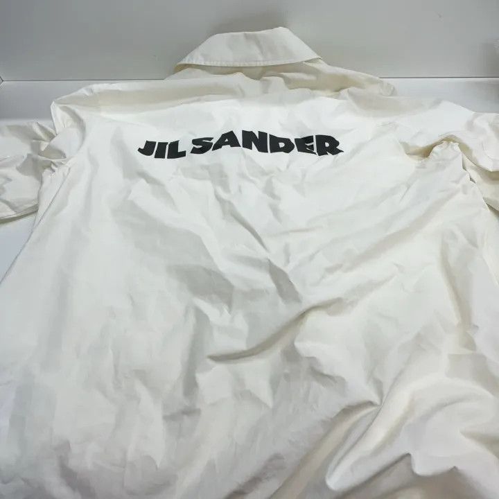 Jil Sander JIL SANDER Logo Print Long Sleeve Coat 0079 Size US L / EU 52-54 / 3 - 7 Thumbnail