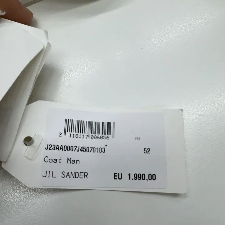 Jil Sander JIL SANDER Logo Print Long Sleeve Coat 0079 Size US L / EU 52-54 / 3 - 6 Thumbnail