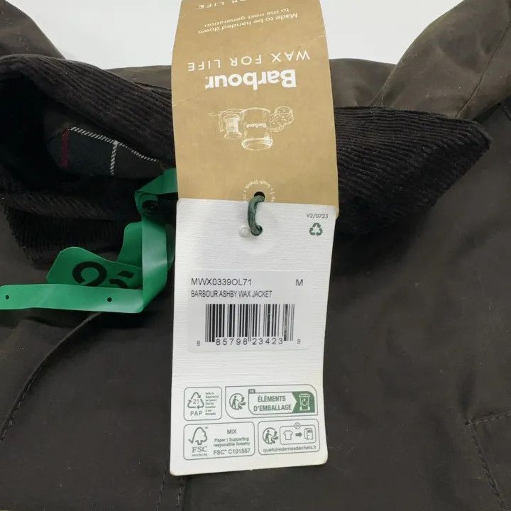 Barbour Barbour Ashby Green Waxed Jacket for Men 0079 Size US M / EU 48-50 / 2 - 6 Thumbnail