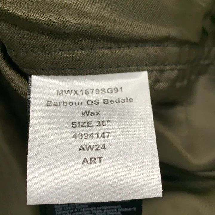 Barbour Barbour OS Bedale Waxed Jacket for Men 0079 Size US M / EU 48-50 / 2 - 4 Thumbnail