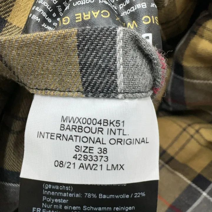 Barbour Barbour International Men’s Black Waxed Jacket 0079 Size US M / EU 48-50 / 2 - 4 Thumbnail