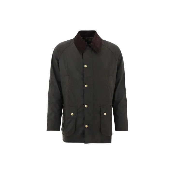 Barbour Barbour Solid Color Button-Up Waxed Jacket 0079 Size US XL / EU 56 / 4 - 2 Thumbnail