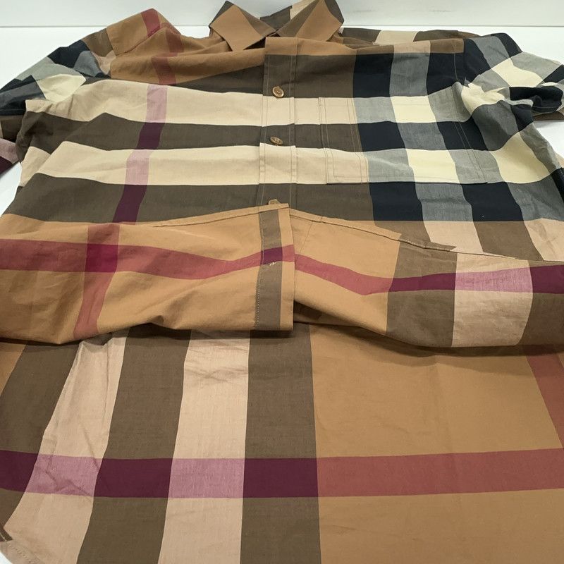 Burberry Burberry Brown Check Cotton Long Sleeve Shirt 0079 Size US M / EU 48-50 / 2 - 7 Thumbnail