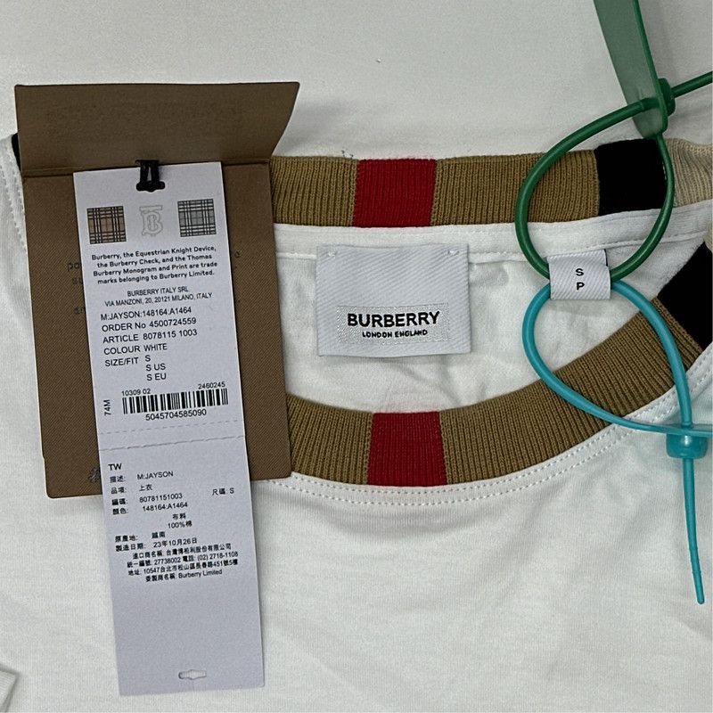 Burberry Burberry Embroidered Logo Short Sleeve T-Shirt 0079 Size US S / EU 44-46 / 1 - 3 Thumbnail