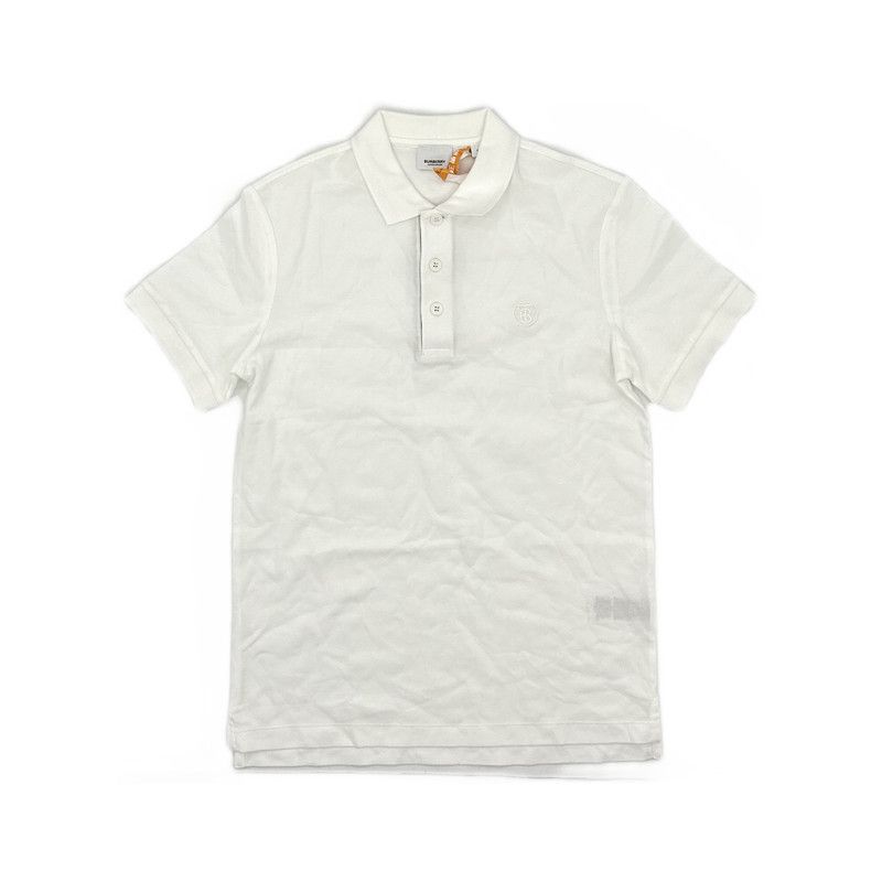 Burberry Burberry White Cotton Short Sleeve Polo Shirt 0079 Size US S / EU 44-46 / 1 - 3 Thumbnail