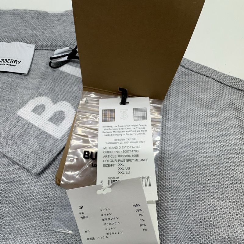 Burberry Burberry Casual Logo Short Sleeve Polo Shirt 0079 Size US XXL / EU 58 / 5 - 3 Thumbnail