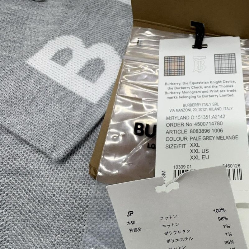 Burberry Burberry Casual Logo Short Sleeve Polo Shirt 0079 Size US XXL / EU 58 / 5 - 6 Thumbnail