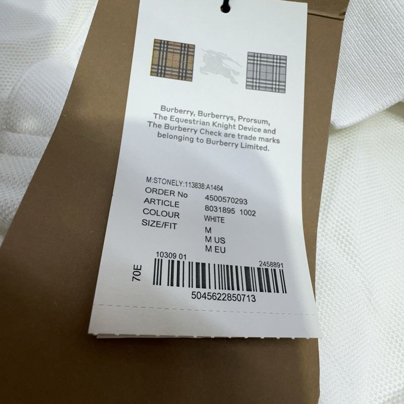 Burberry Burberry Logo Tape Short Sleeve Polo Shirt 0079 Size US M / EU 48-50 / 2 - 14 Thumbnail
