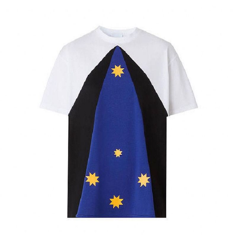 Burberry Burberry Oceanic Blue Star Print T-Shirt 0079 Size US M / EU 48-50 / 2 - 4 Thumbnail