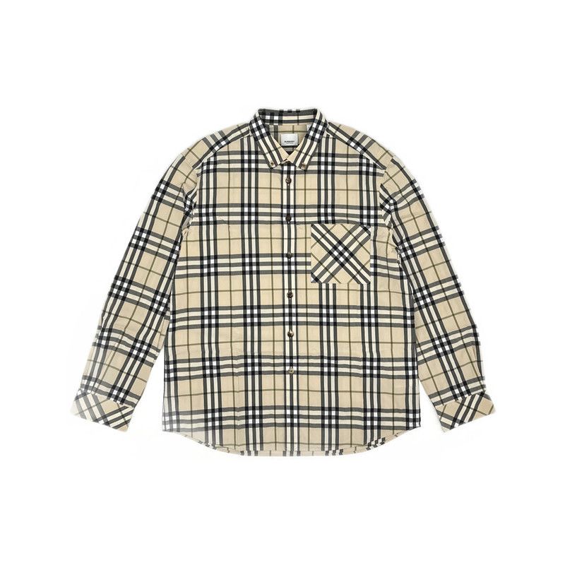 Burberry Burberry Brown Check Long Sleeve Shirt 0079 Size US XXL / EU 58 / 5 - 10 Thumbnail