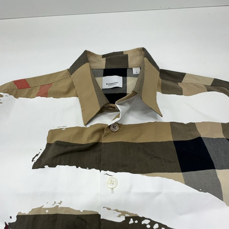 Burberry Burberry Plaid Stretch Long Sleeve Shirt 0079 Size US L / EU 52-54 / 3 - 8 Thumbnail