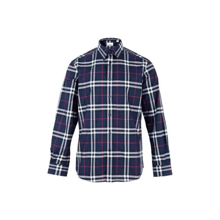 Burberry Burberry Men's SS23 Plaid Long Sleeve Shirt 0079 Size US XS / EU 42 / 0 - 4 Thumbnail