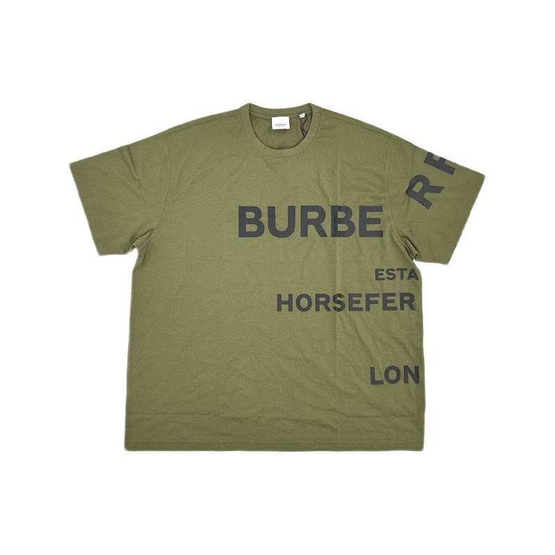 Burberry Burberry Letter Print Green Short Sleeve T-Shirt 0079 Size US XL / EU 56 / 4 - 2 Thumbnail