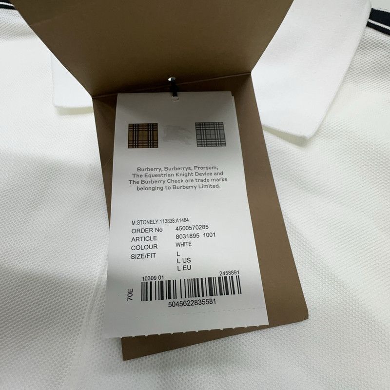 Burberry Burberry Logo Tape Short Sleeve Polo Shirt 0079 Size US L / EU 52-54 / 3 - 13 Thumbnail