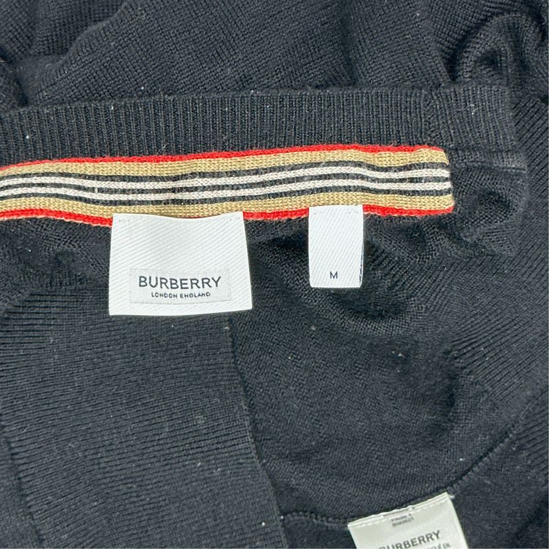 Burberry Burberry Wool Knit Sweater with Signature Stripes 0079 Size US M / EU 48-50 / 2 - 2 Thumbnail