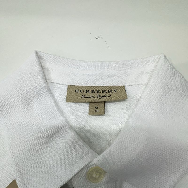 Burberry Burberry Classic White Short Sleeve Polo Shirt 0079 Size US XL / EU 56 / 4 - 2 Thumbnail