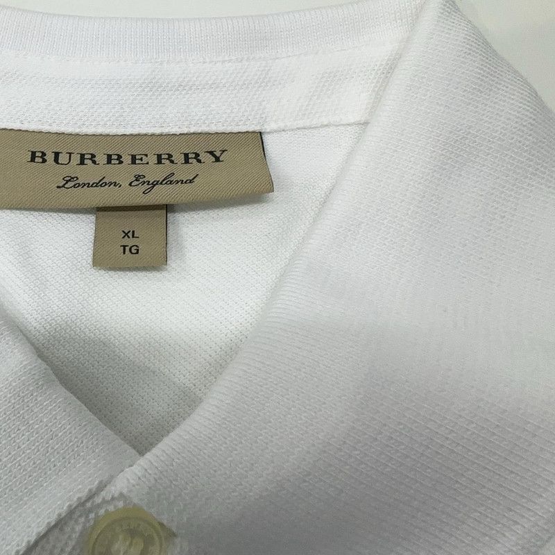 Burberry Burberry Classic White Short Sleeve Polo Shirt 0079 Size US XL / EU 56 / 4 - 5 Thumbnail