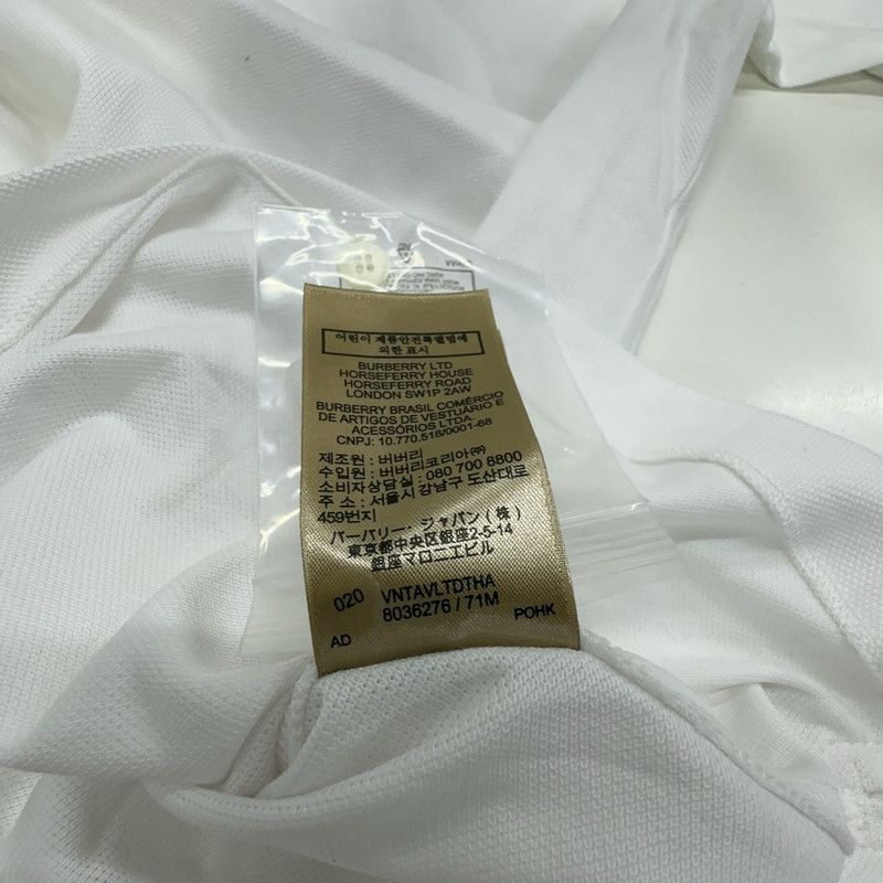 Burberry Burberry Classic White Short Sleeve Polo Shirt 0079 Size US XL / EU 56 / 4 - 4 Thumbnail