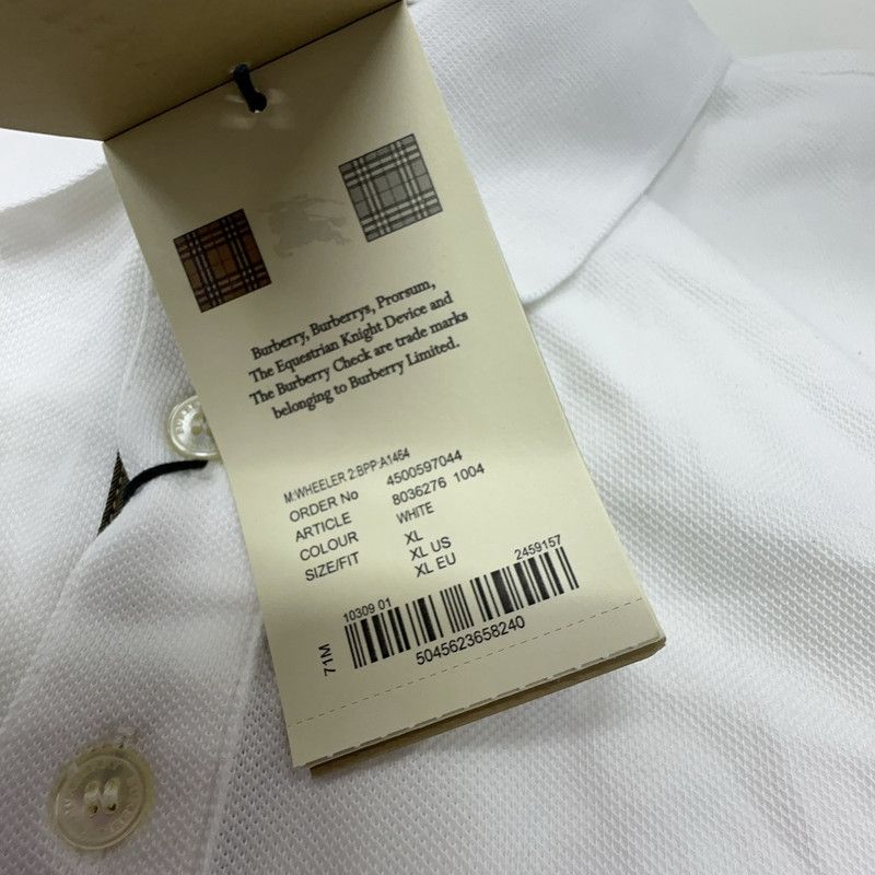 Burberry Burberry SS22 Solid Buttoned Polo Shirt 0079 Size US XL / EU 56 / 4 - 13 Thumbnail