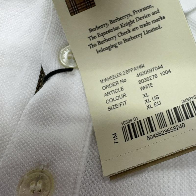 Burberry Burberry SS22 Solid Buttoned Polo Shirt 0079 Size US XL / EU 56 / 4 - 9 Thumbnail
