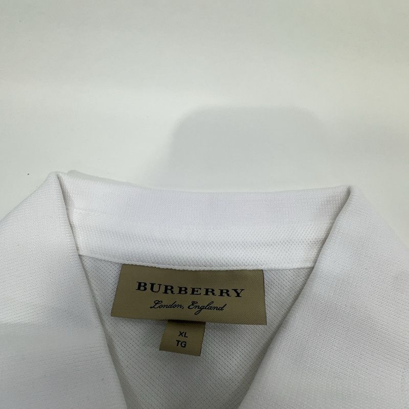 Burberry Burberry SS22 Solid White Short Sleeve Polo 0079 Size US XL / EU 56 / 4 - 5 Thumbnail