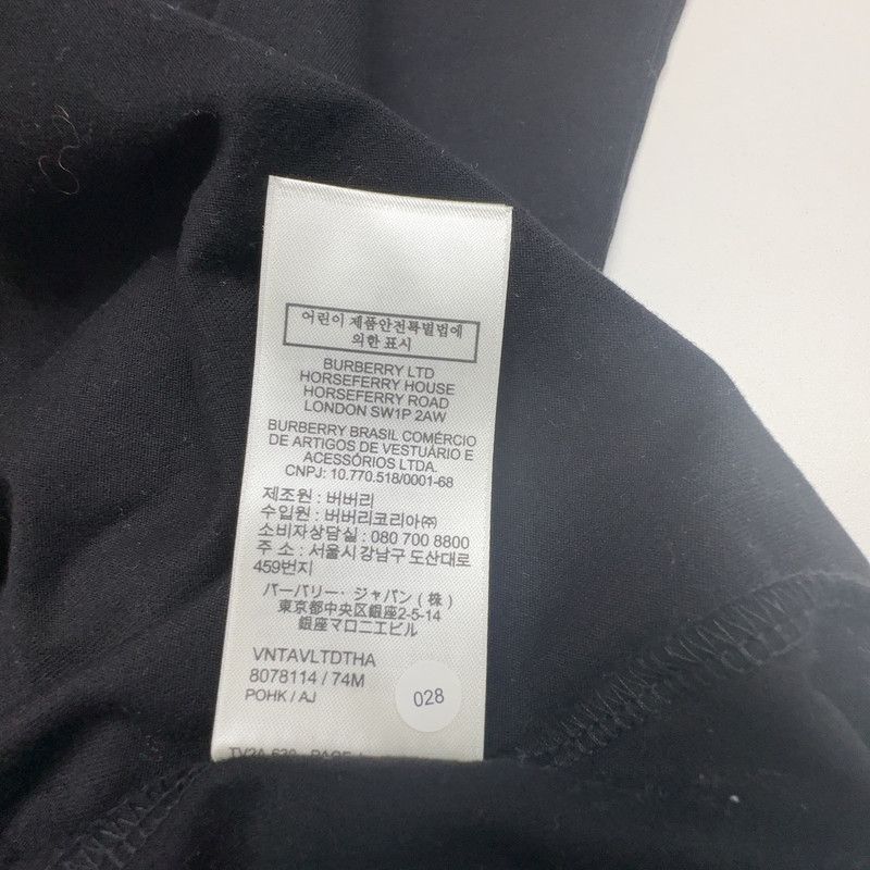 Burberry Burberry Black Crew Neck Short Sleeve T-Shirt 0079 Size US XXL / EU 58 / 5 - 2 Thumbnail