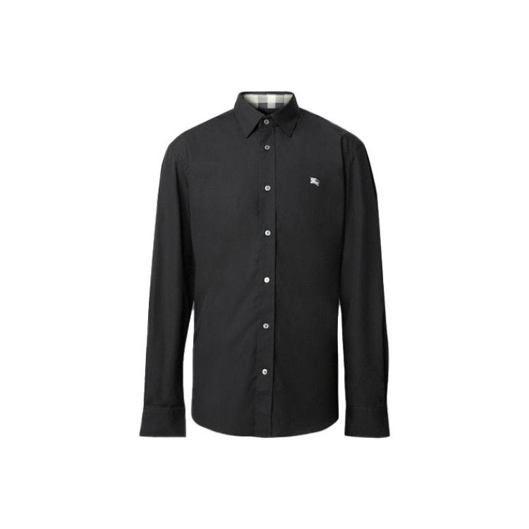 Burberry Burberry Black Long Sleeve Shirt with Logo 0079 Size US L / EU 52-54 / 3 - 3 Thumbnail