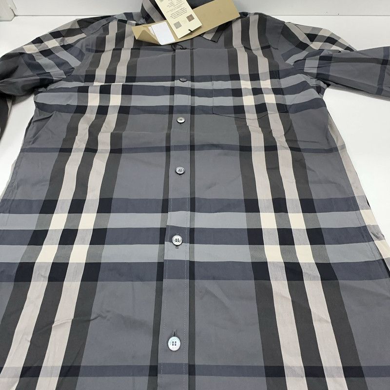 Burberry Burberry Long Sleeve Checkered Shirt in Charcoal 0079 Size US XS / EU 42 / 0 - 6 Thumbnail