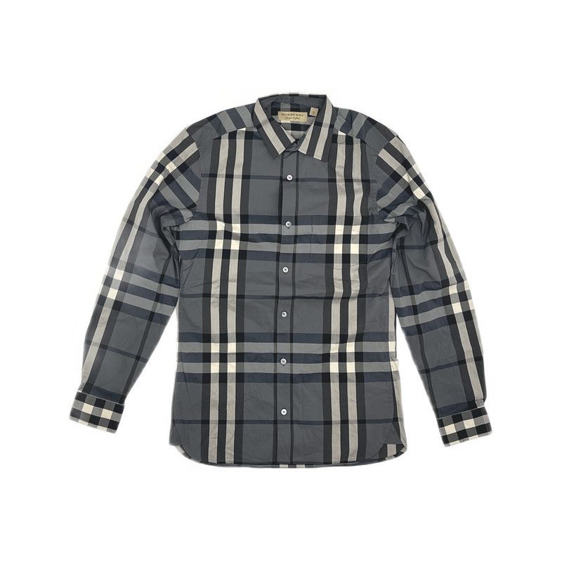 Burberry Burberry Long Sleeve Checkered Shirt in Charcoal 0079 Size US XS / EU 42 / 0 - 4 Thumbnail