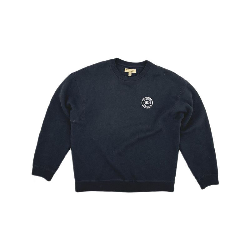 Burberry Burberry Navy Logo Print Casual Sweatshirt 0079 Size US M / EU 48-50 / 2 - 6 Thumbnail