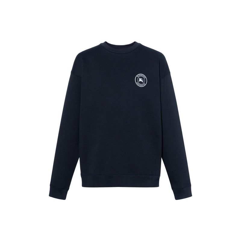Burberry Burberry Navy Logo Print Casual Sweatshirt 0079 Size US M / EU 48-50 / 2 - 7 Thumbnail