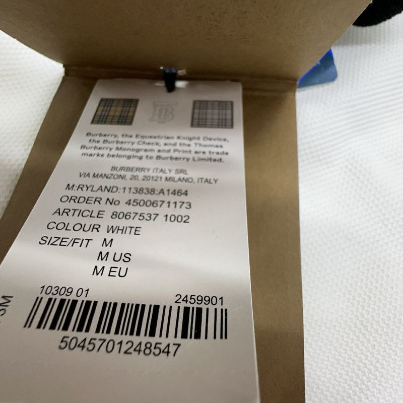 Burberry Burberry SS23 Logo Short Sleeve Polo Shirt 0079 Size US M / EU 48-50 / 2 - 2 Thumbnail
