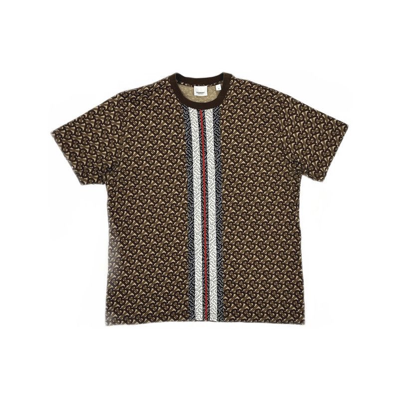 Burberry Burberry Brown Patterned Short Sleeve T-Shirt 0079 Size US M / EU 48-50 / 2 - 2 Thumbnail