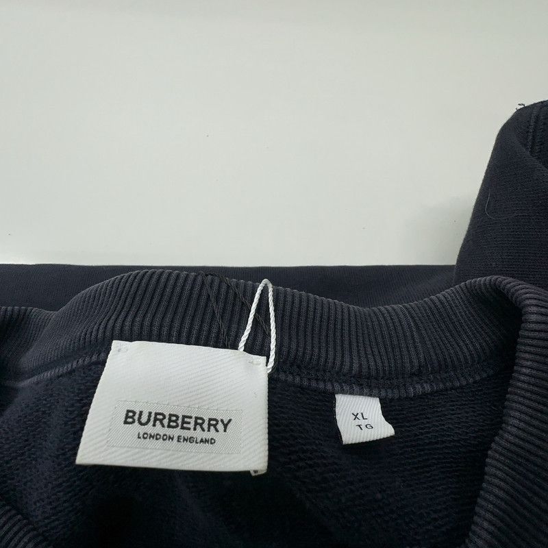 Burberry Burberry Navy Blue Logo Print Long Sleeve Sweatshirt 0079 Size US XL / EU 56 / 4 - 6 Thumbnail