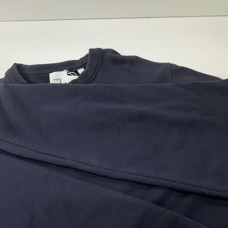 Burberry Burberry Navy Blue Logo Print Long Sleeve Sweatshirt 0079 Size US XL / EU 56 / 4 - 9 Thumbnail