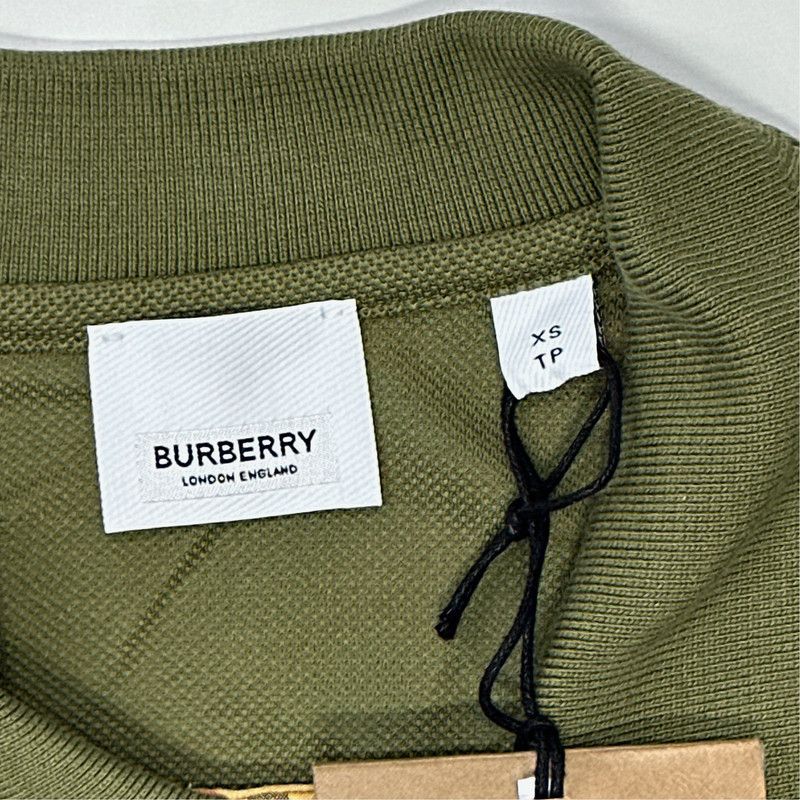Burberry Burberry Green Logo Embroidered Short Sleeve Polo 0079 Size US XS / EU 42 / 0 - 4 Thumbnail