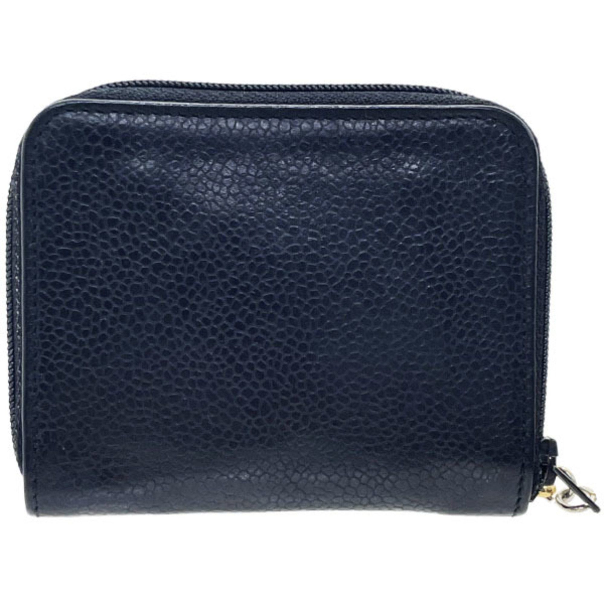Chanel Chanel Coin Case Coco Mark Round Caviar Skin Leather Black CHANEL CC Purse MM-15474 Size ONE SIZE - 2 Thumbnail