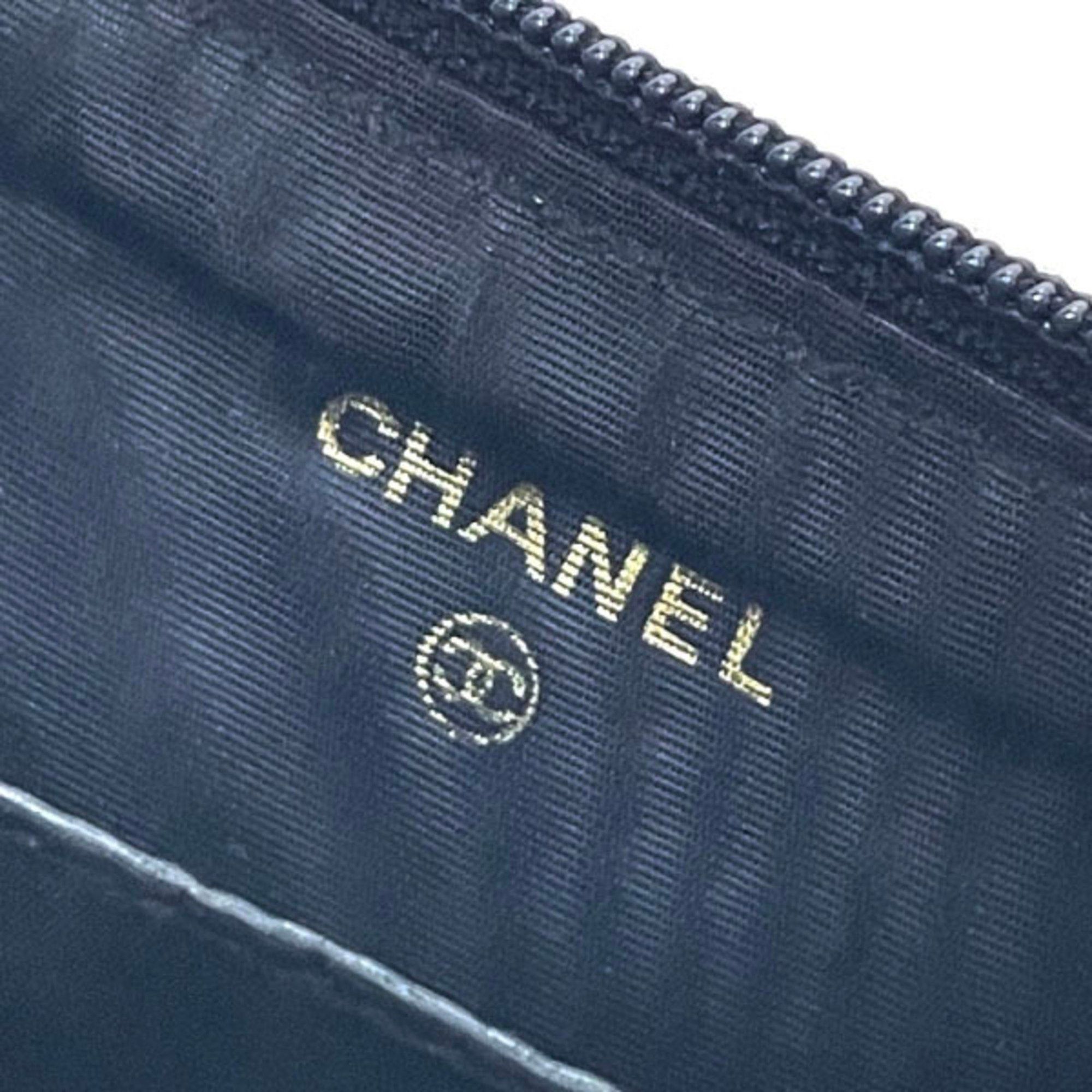 Chanel Chanel Coin Case Coco Mark Round Caviar Skin Leather Black CHANEL CC Purse MM-15474 Size ONE SIZE - 7 Thumbnail