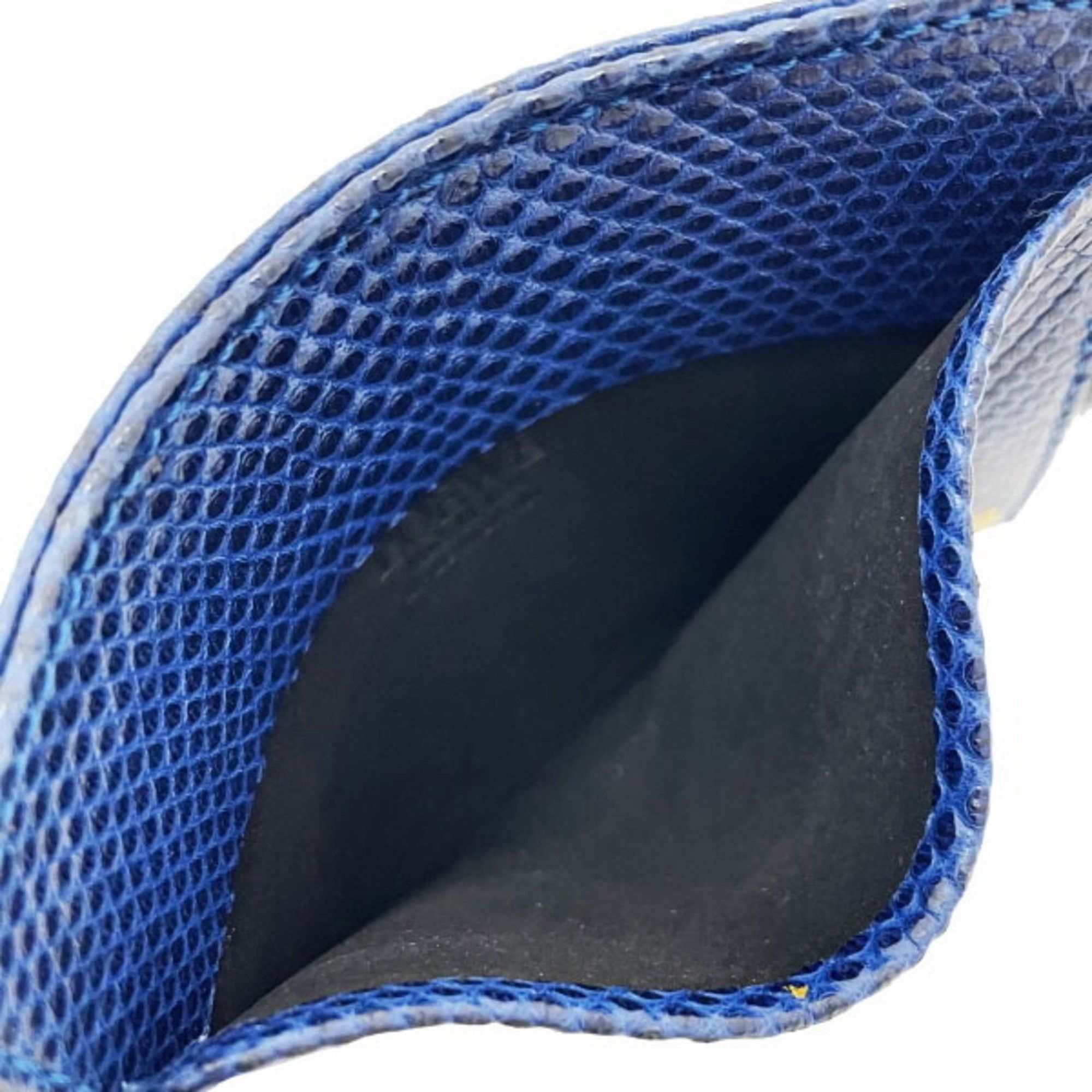 Loewe LOEWE Card Case Anagram Holder Leather Navy Blue Business IC ID Pass KK-15225 Size ONE SIZE - 7 Thumbnail