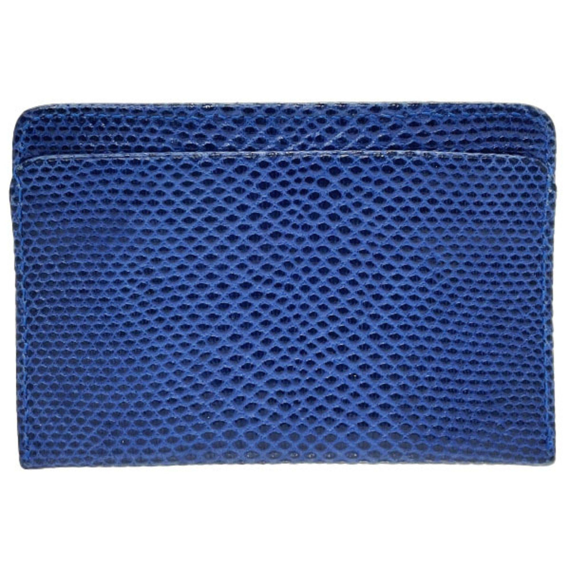 Loewe LOEWE Card Case Anagram Holder Leather Navy Blue Business IC ID Pass KK-15225 Size ONE SIZE - 2 Thumbnail