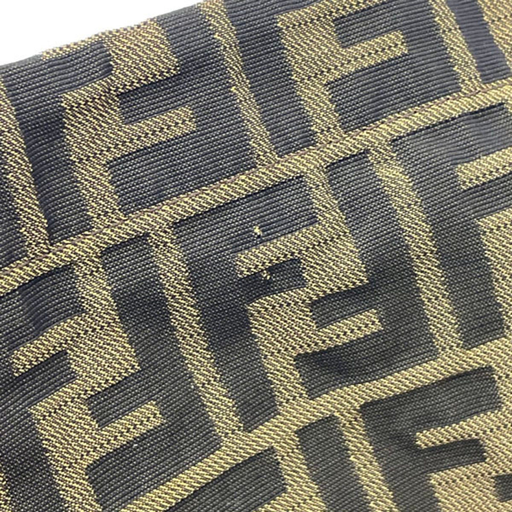 Fendi Fendi Pouch Zucca Nylon Canvas Khaki Black FENDI FF Bag Multi NN-14799 Size ONE SIZE - 6 Thumbnail