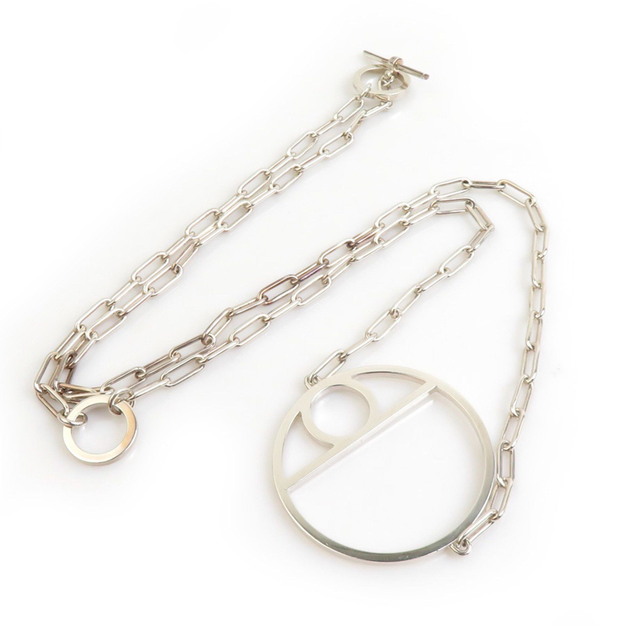 Hermes Hermes Necklace Chaine d'Ancrehem Silver 925 Men's Women's 90140a Size ONE SIZE - 2 Thumbnail