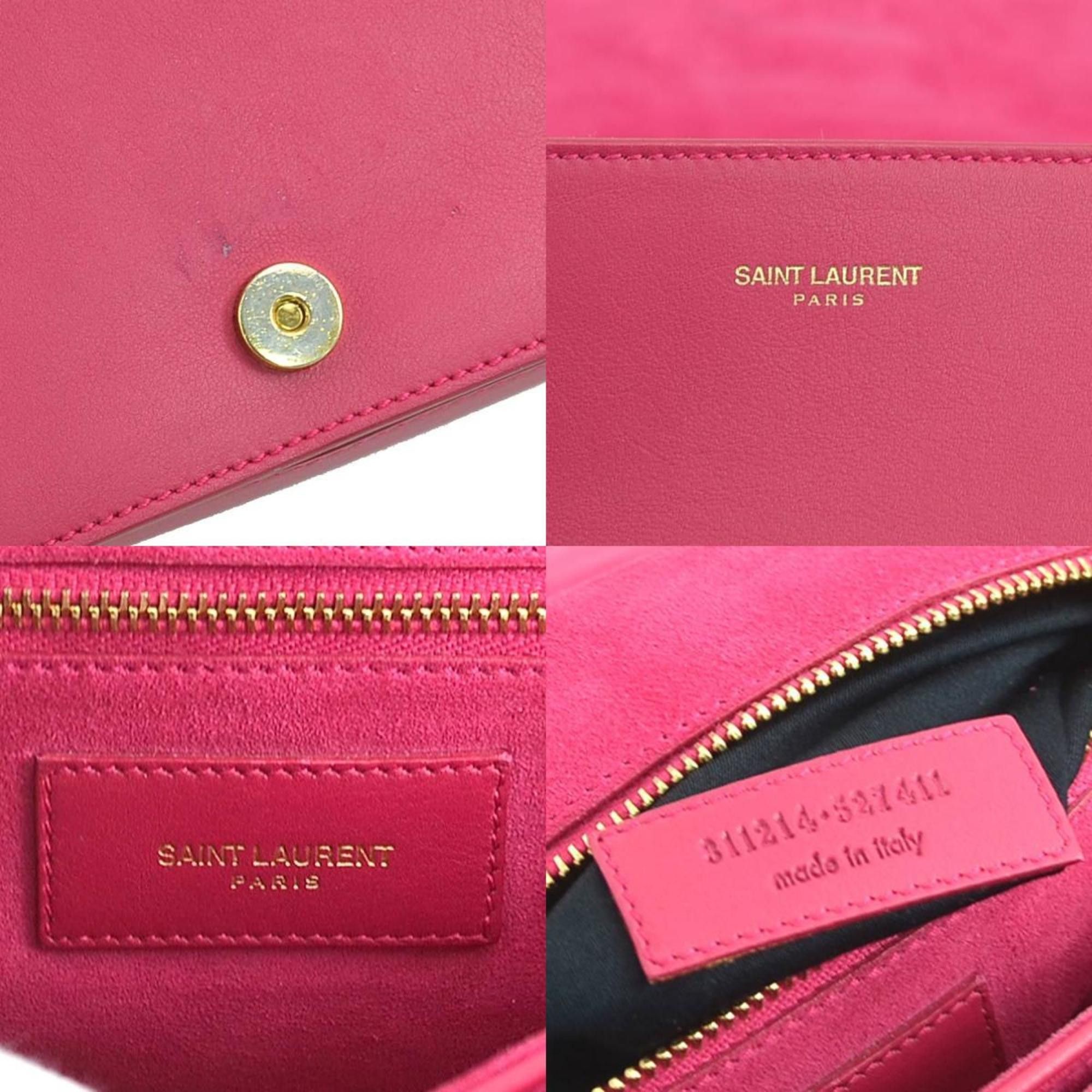 Saint Laurent Paris Saint Laurent shoulder bag, leather, pink, women's, 311214 56174a Size ONE SIZE - 5 Thumbnail