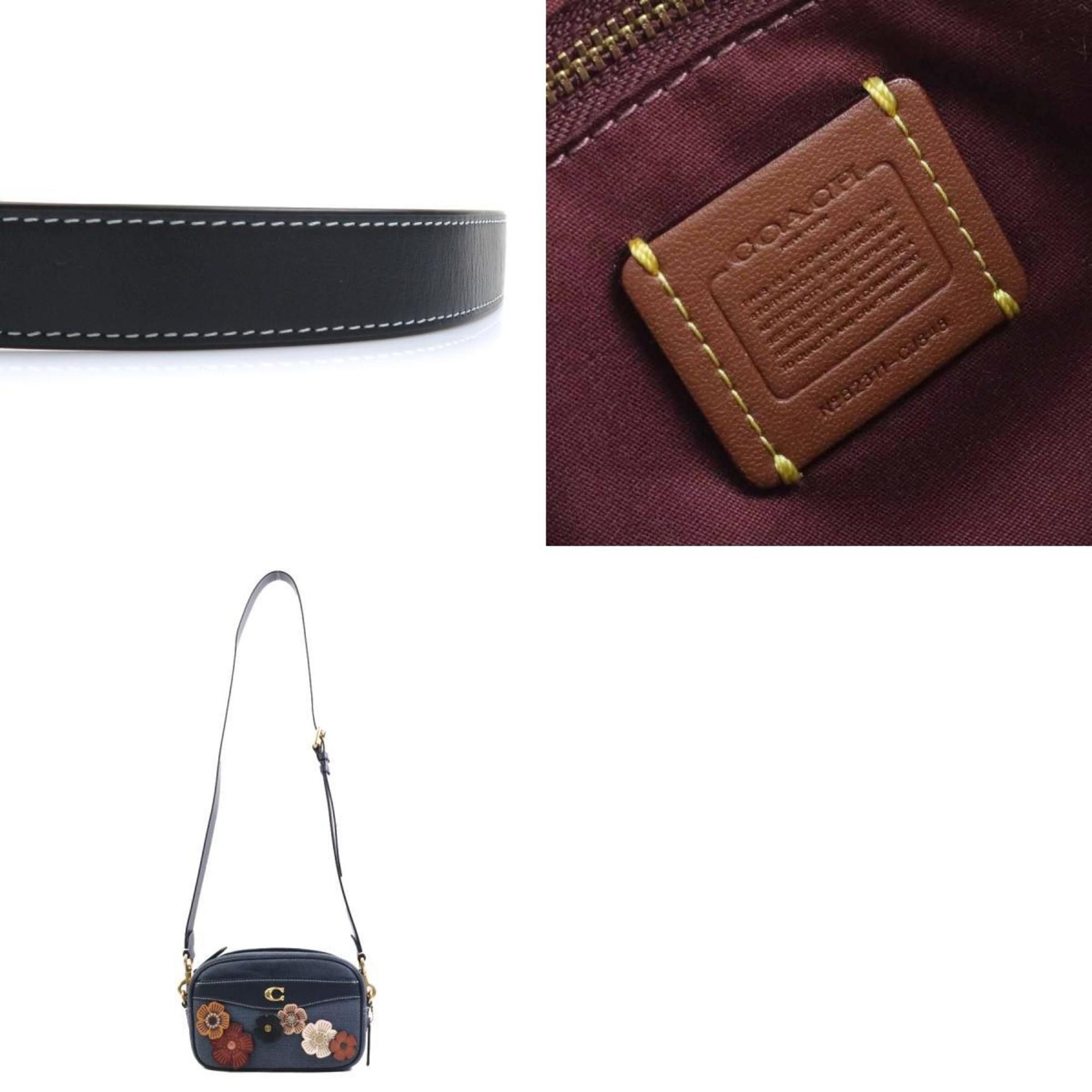 Coach Coach Shoulder Bag Canvas Leather Navy Women's r10608a Size ONE SIZE - 5 Thumbnail