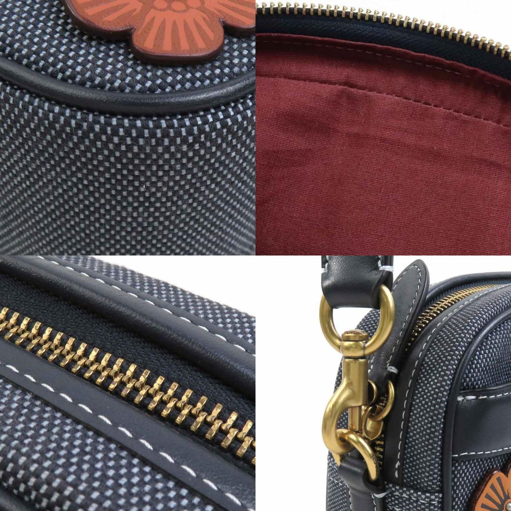 Coach Coach Shoulder Bag Canvas Leather Navy Women's r10608a Size ONE SIZE - 3 Thumbnail