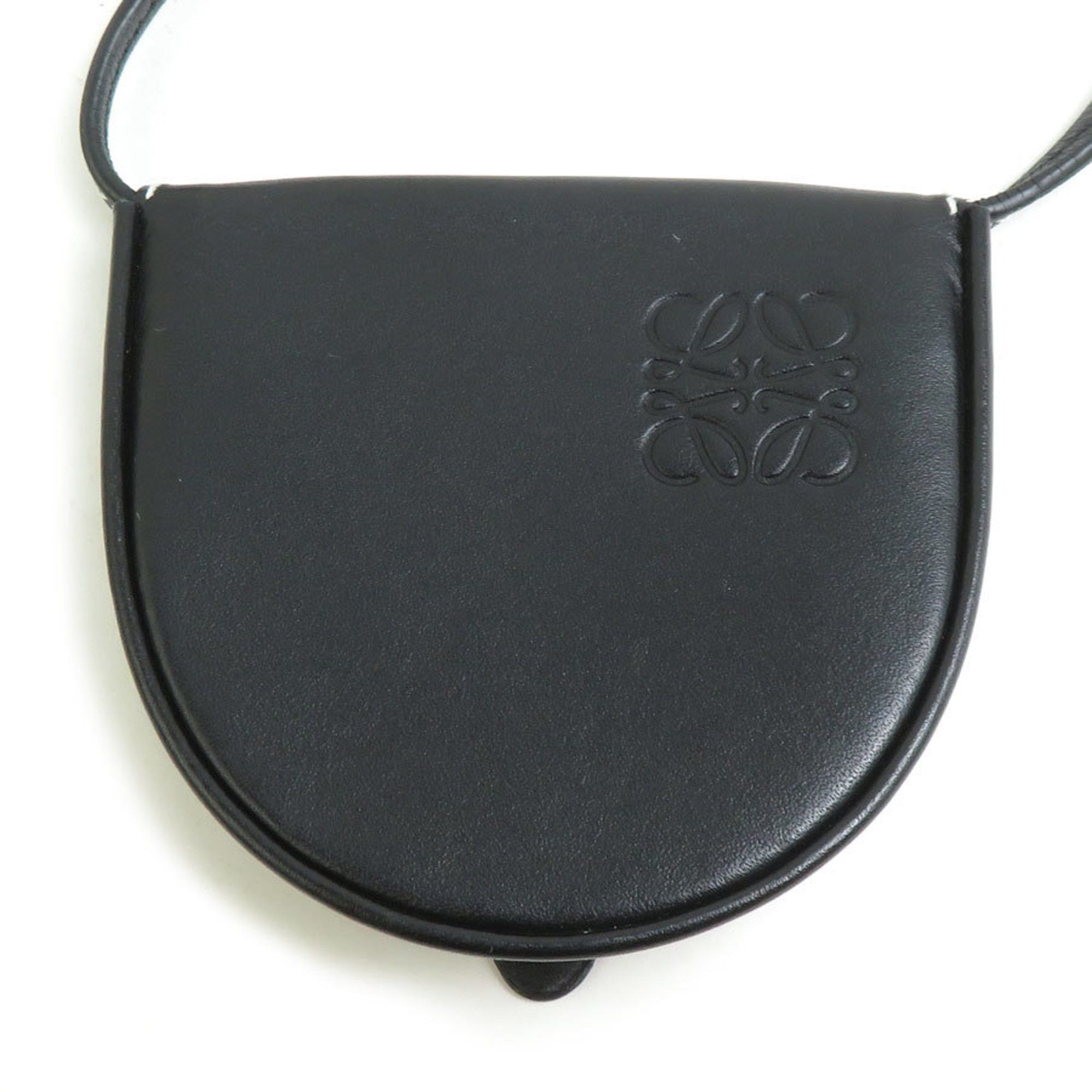 Loewe LOEWE Wallet/Coin Case Heel Pouch Leather Black Women's e60519a Size ONE SIZE - 2 Thumbnail
