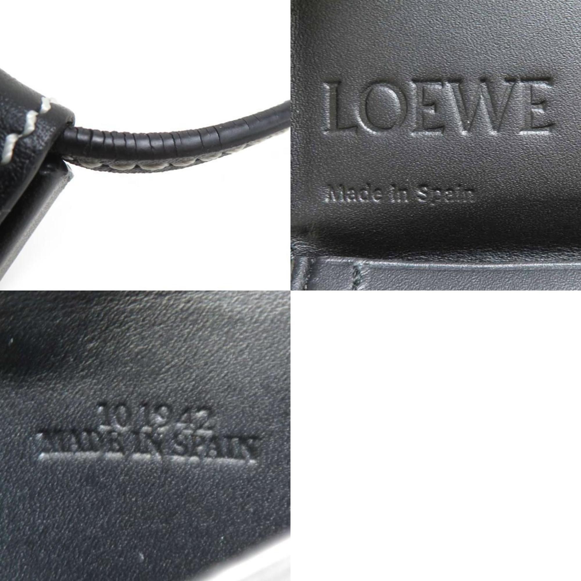 Loewe LOEWE Wallet/Coin Case Heel Pouch Leather Black Women's e60519a Size ONE SIZE - 5 Thumbnail