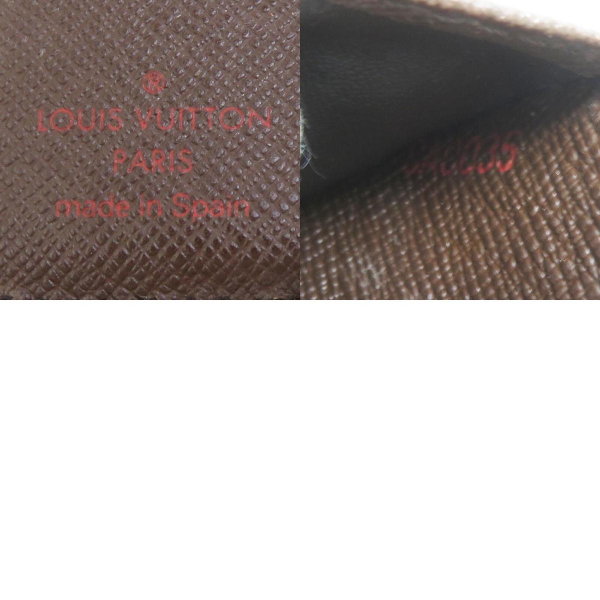 Louis Vuitton Bi-fold wallet Damier Compact Zip canvas Brown Gold Men's Women's N61668 e60479a