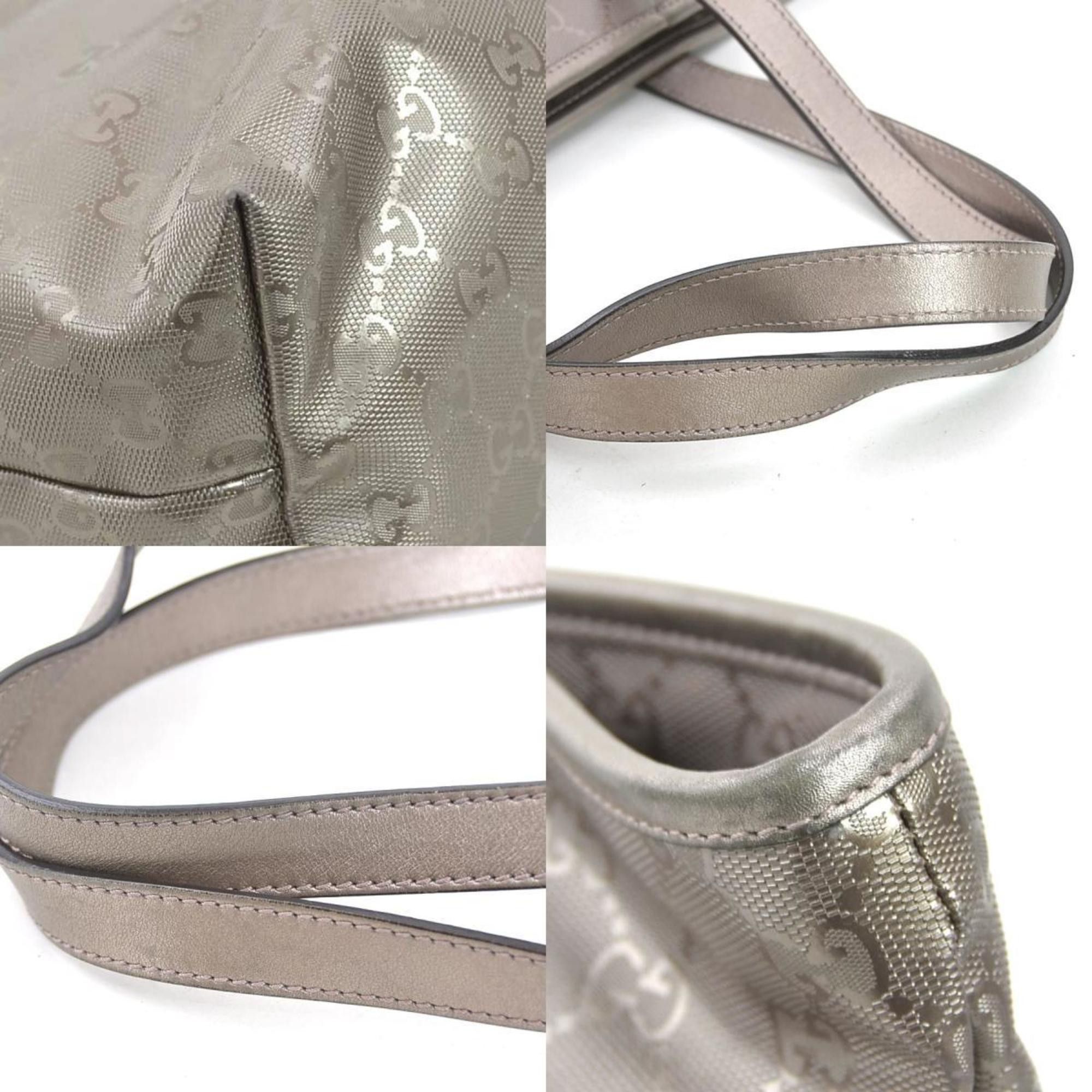 Gucci GUCCI Handbag GG Imprime Leather Metallic Brown Men's Women's 211137 r10604g Size ONE SIZE - 4 Thumbnail